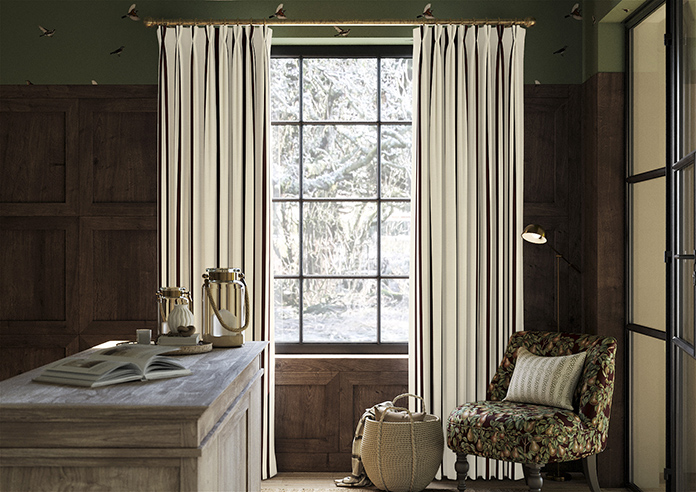 Winnies Stripe, Russet - Made to Measure Curtains - Image 3